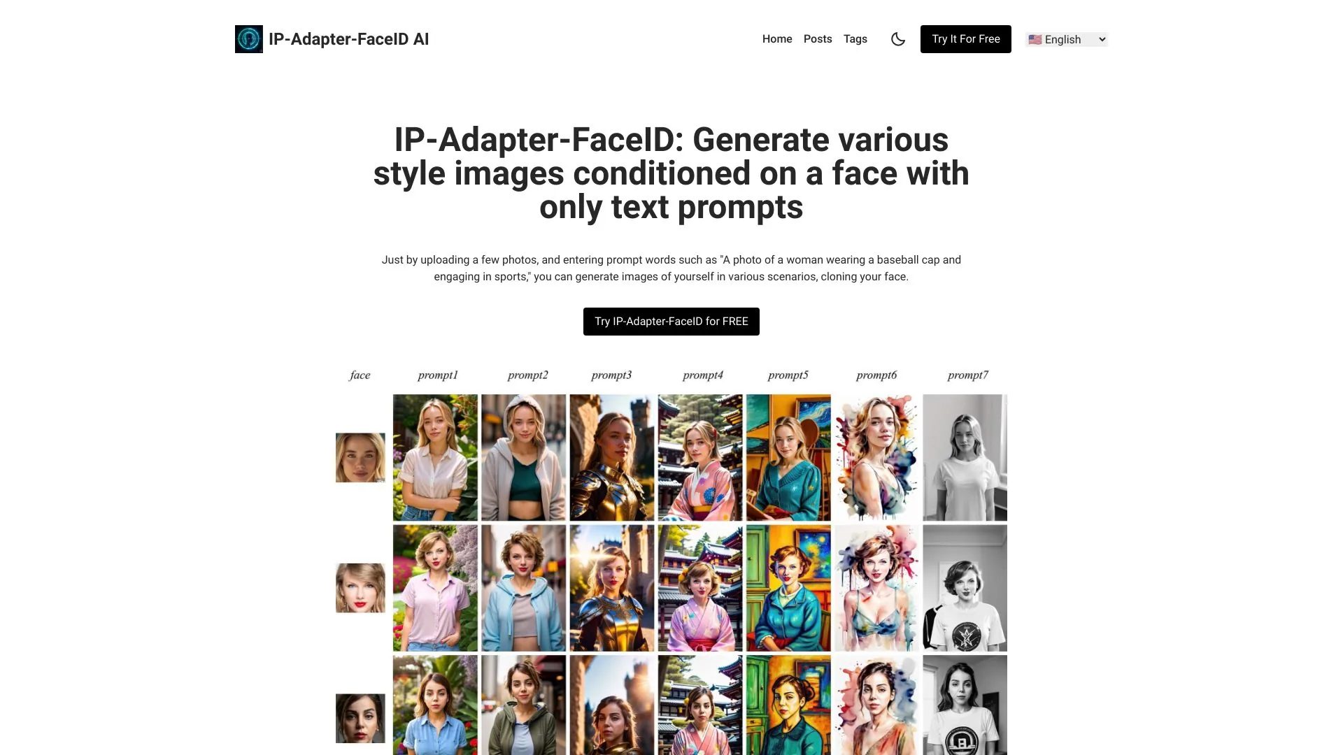 IP-Adapter-FaceID screenshot