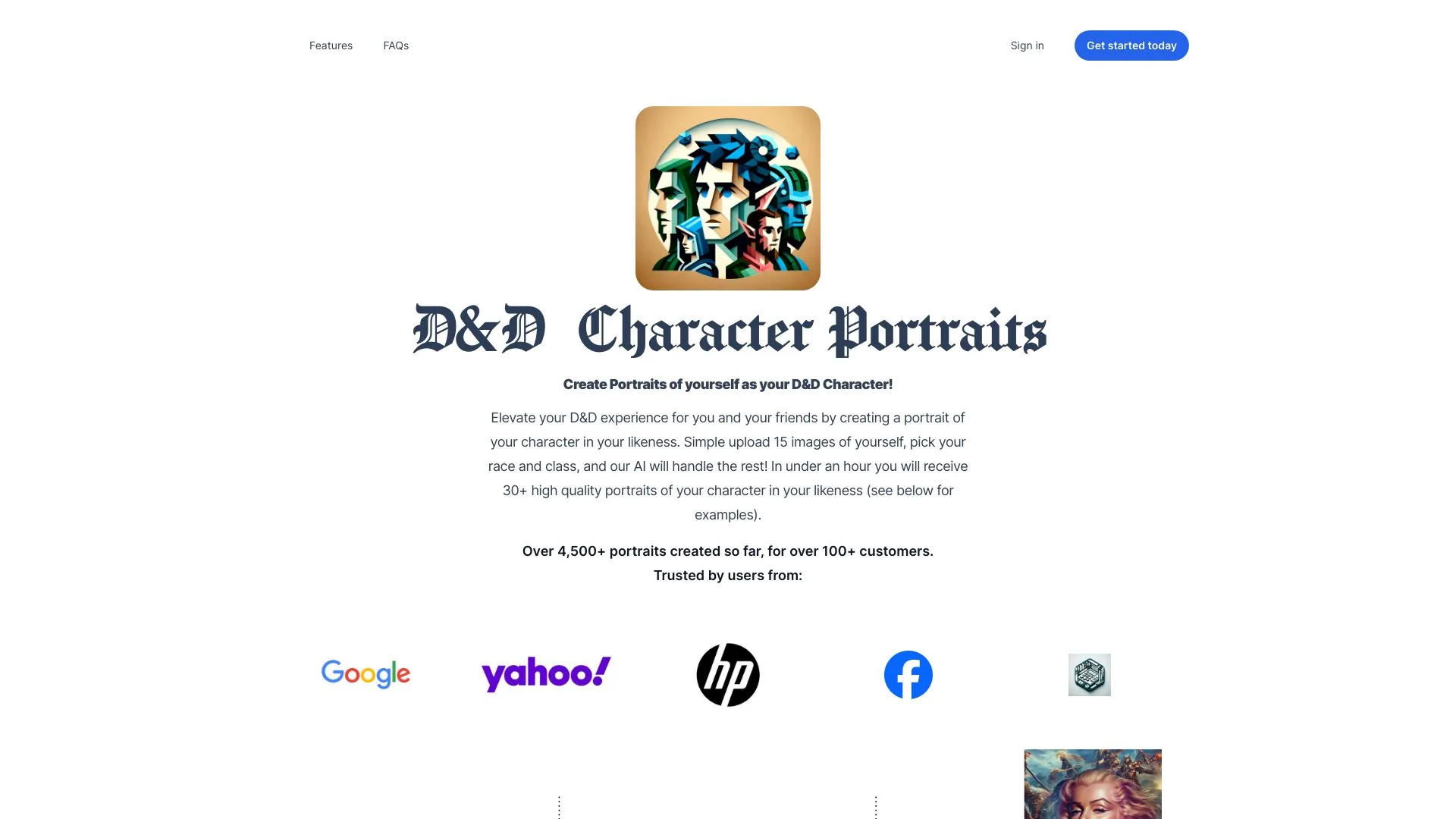D&D Character Portraits screenshot