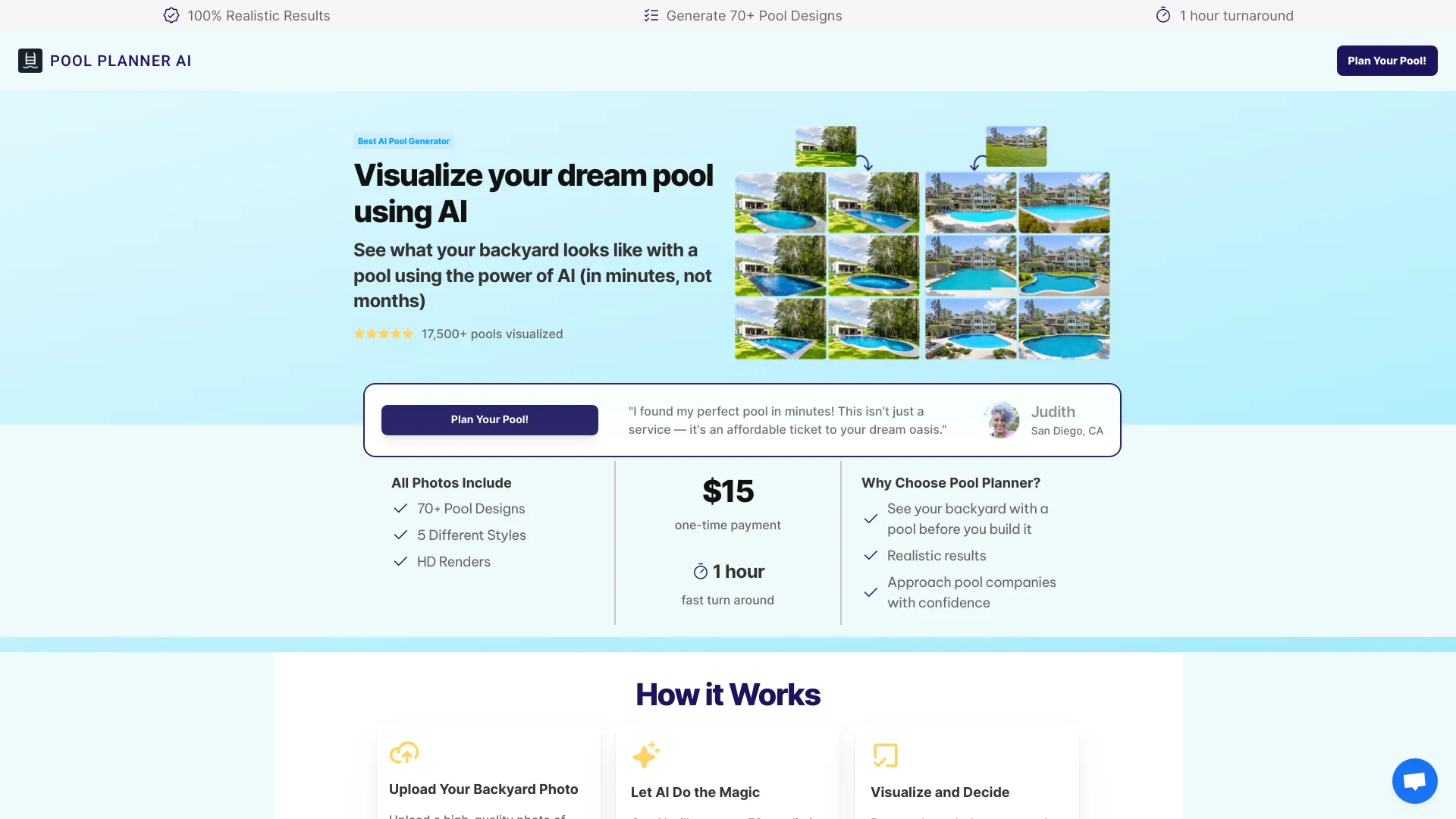 Pool Planner AI screenshot