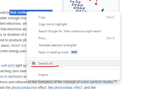 Send2AI Extension screenshot