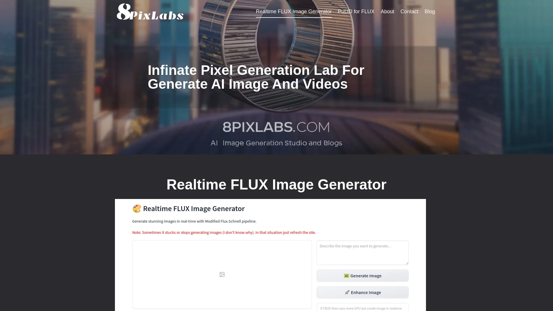 Realtime FLUX Image Generator screenshot