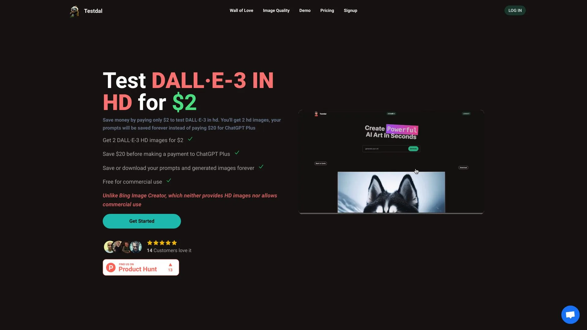 Test DAL·E-3 screenshot