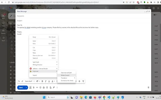 ChatGPT screenshot