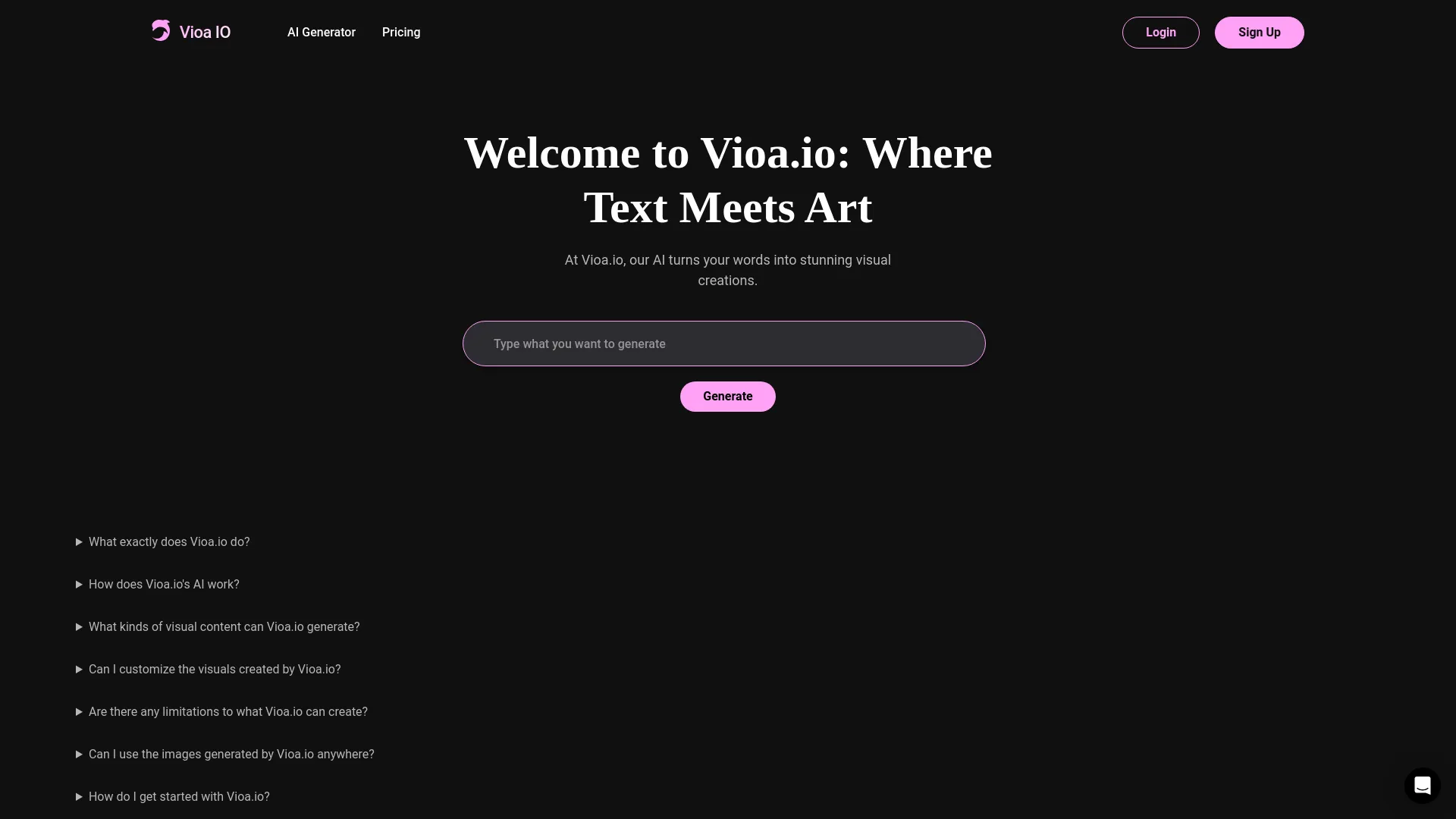 Vioa.io screenshot