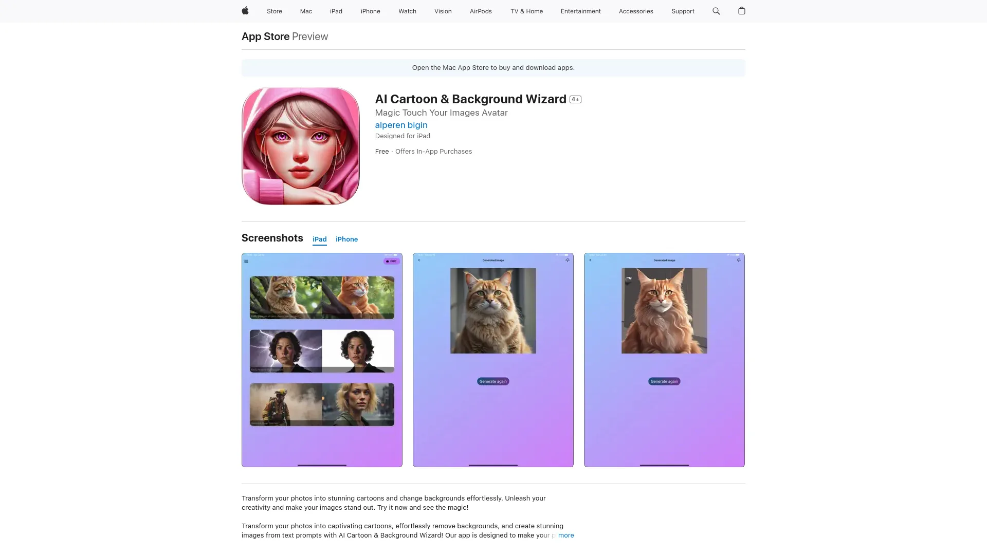 AI Cartoon & Background Wizard screenshot