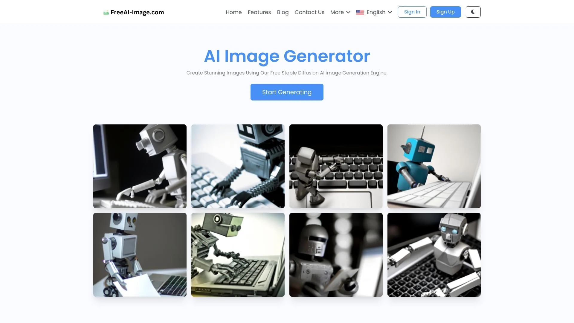 FreeAI-Image.com screenshot