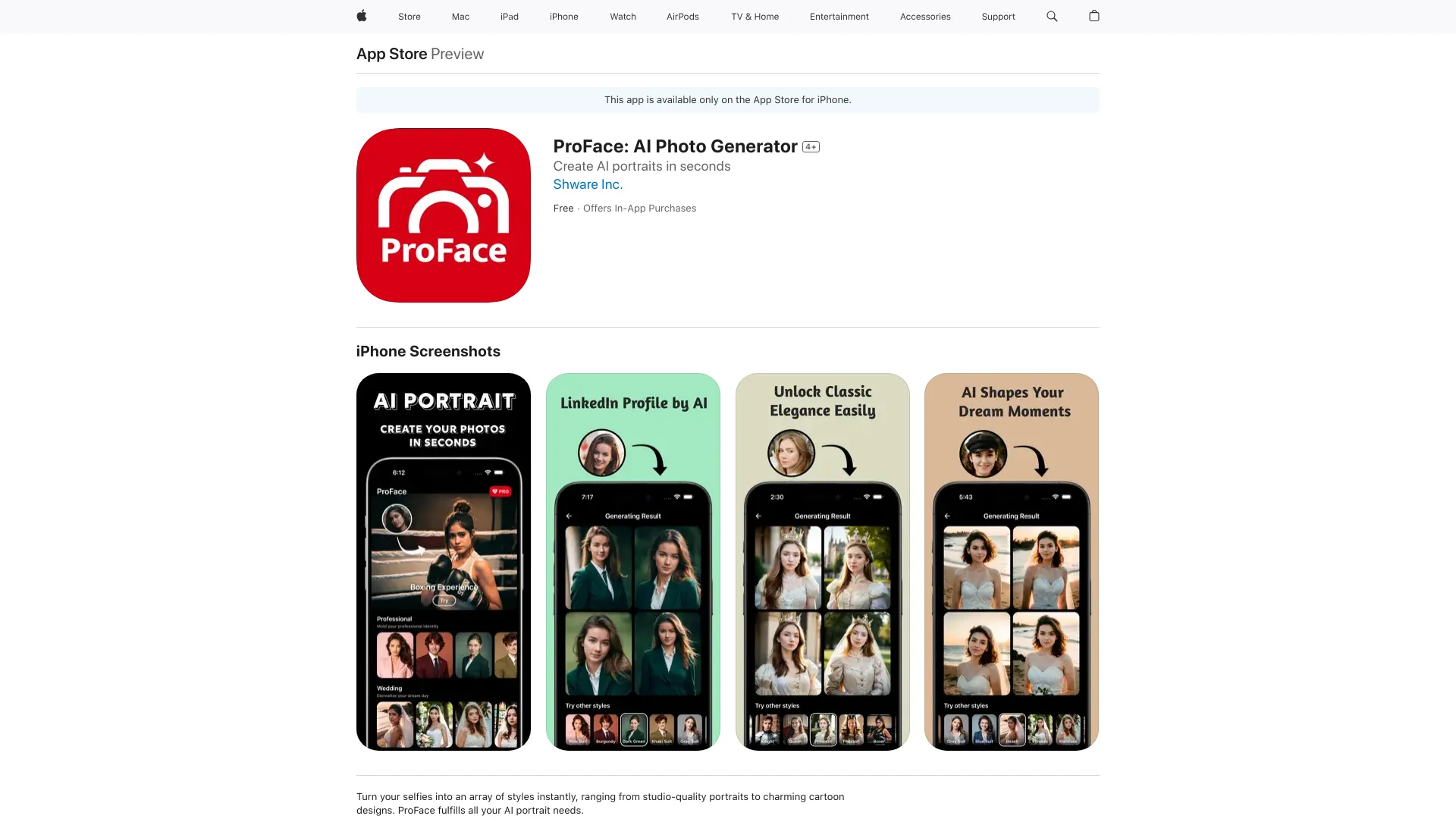 ProFace screenshot