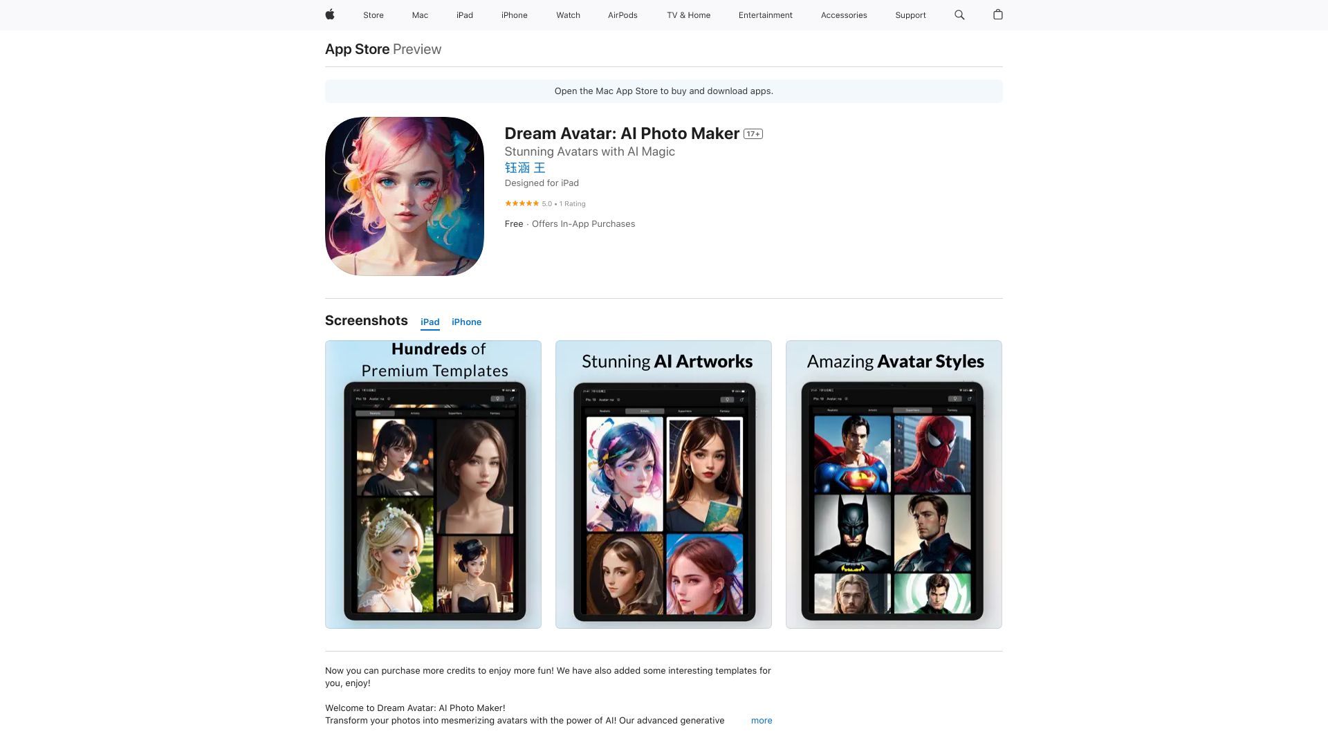 Avatar Creator screenshot