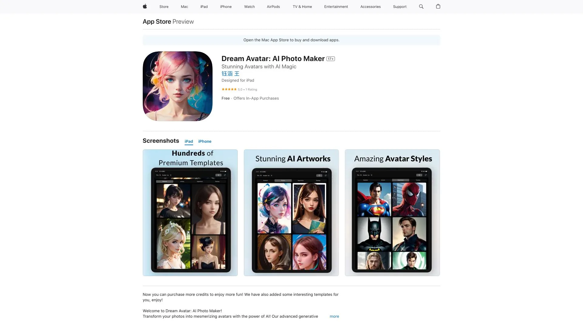 Avatar Creator screenshot