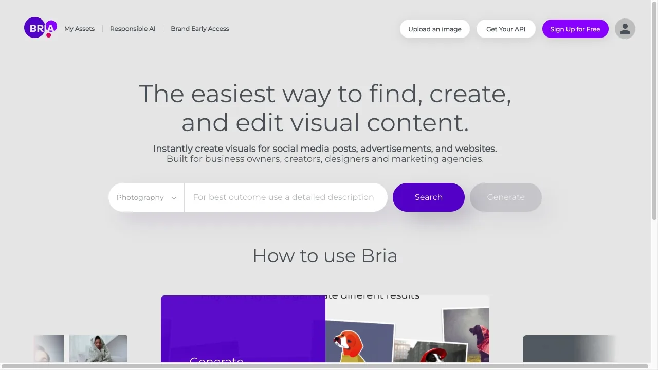BRIA.ai screenshot