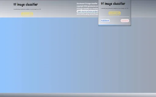 TensorFlow Image Classification screenshot