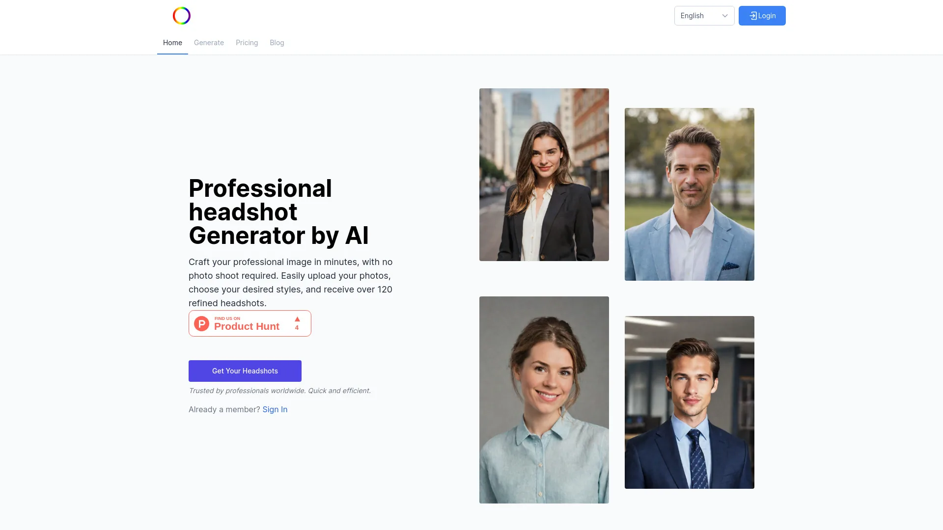 AI-Headshots.net screenshot