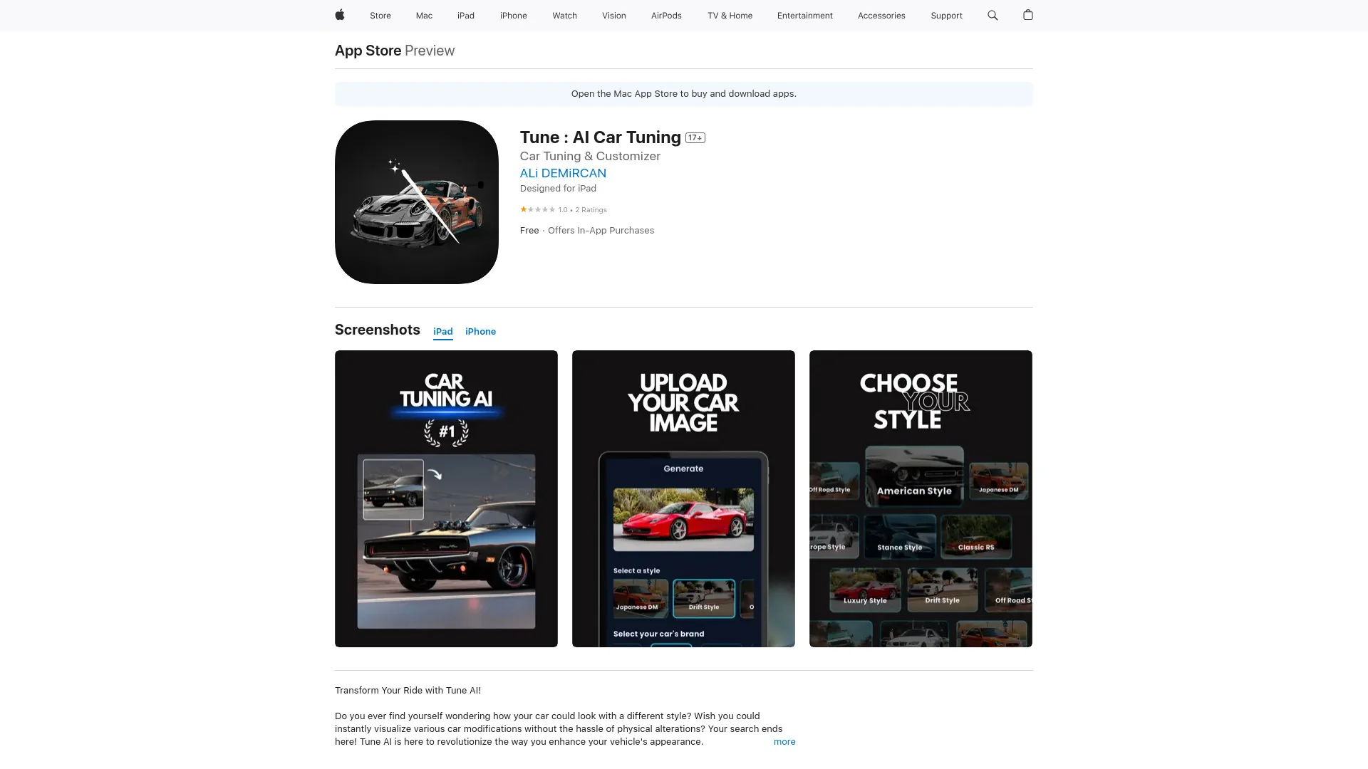 Tune: AI Car Tuning screenshot