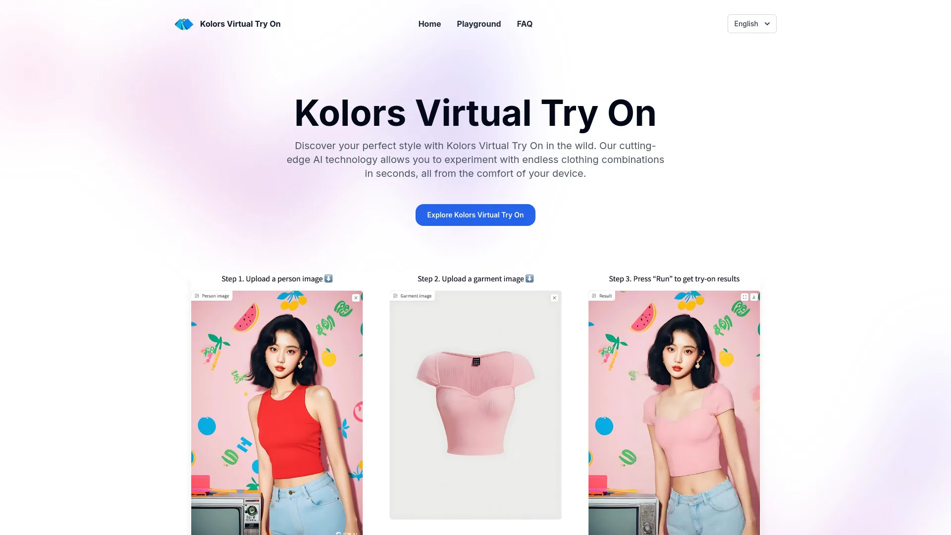 Kolors Virtual Try On screenshot
