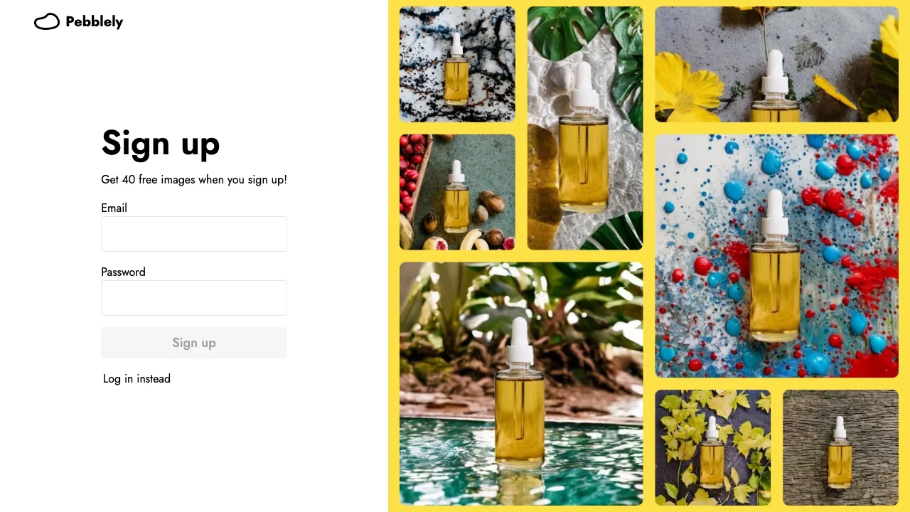 Pebblely AI Product Photography screenshot