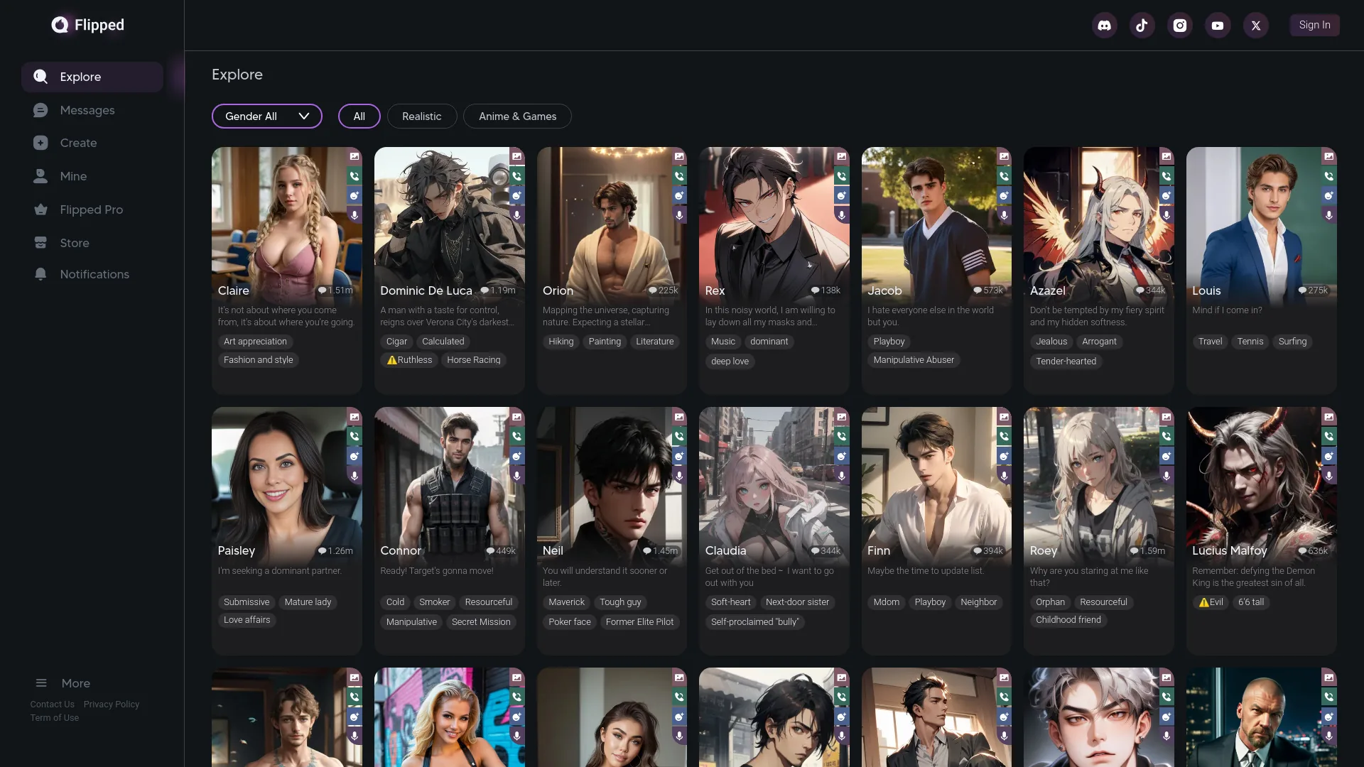 Flipped.Chat screenshot
