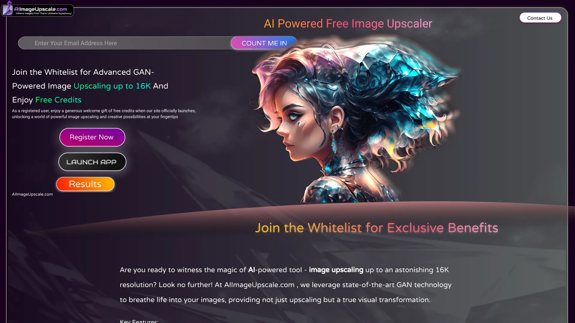 AIImageUpscale.com screenshot