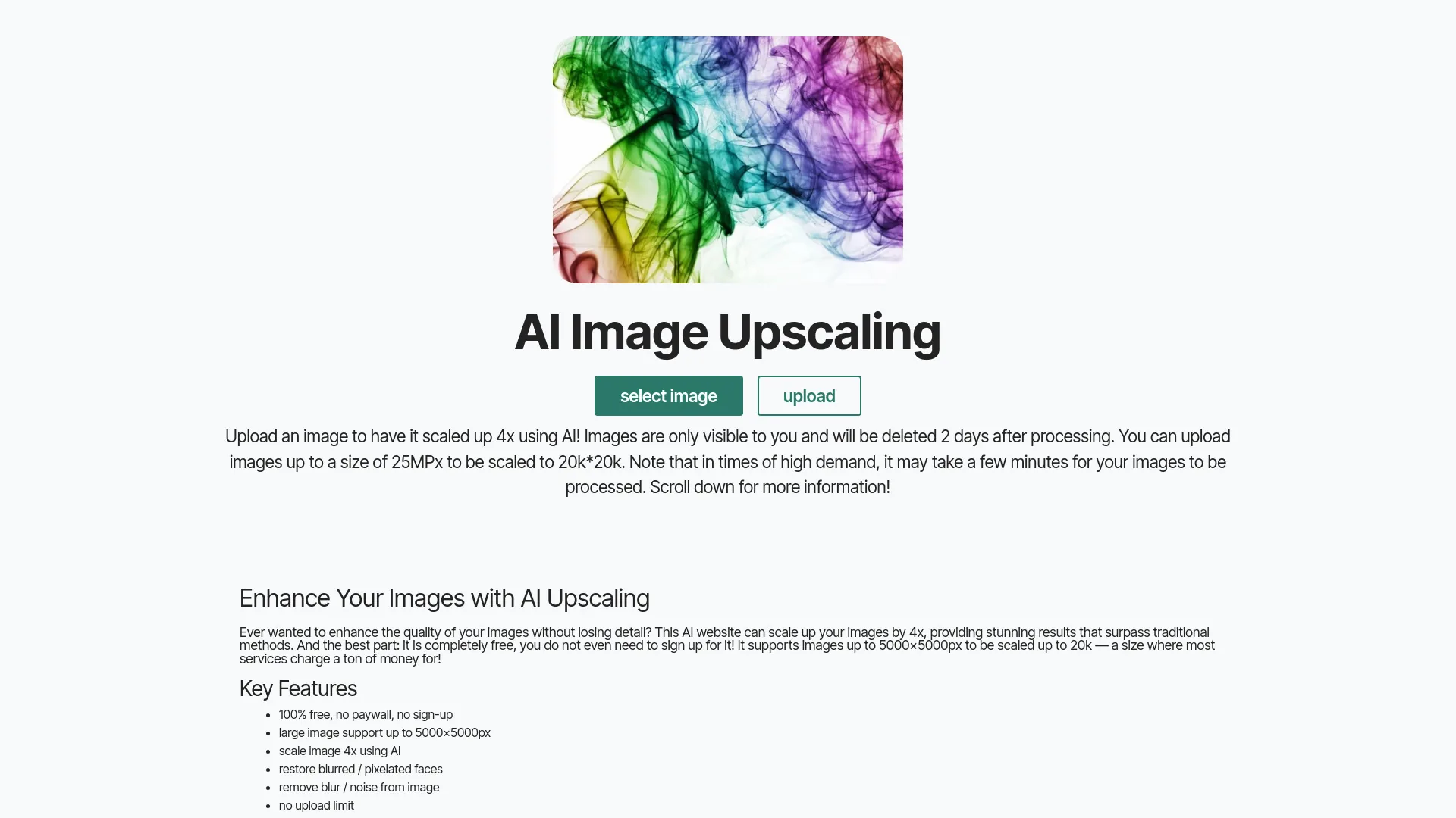 AI Image Upscaling screenshot