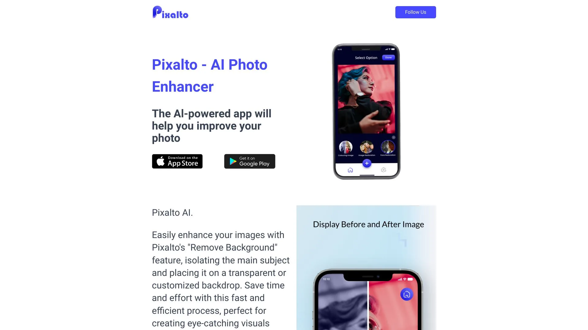 Pixalto - AI照片增强器 screenshot
