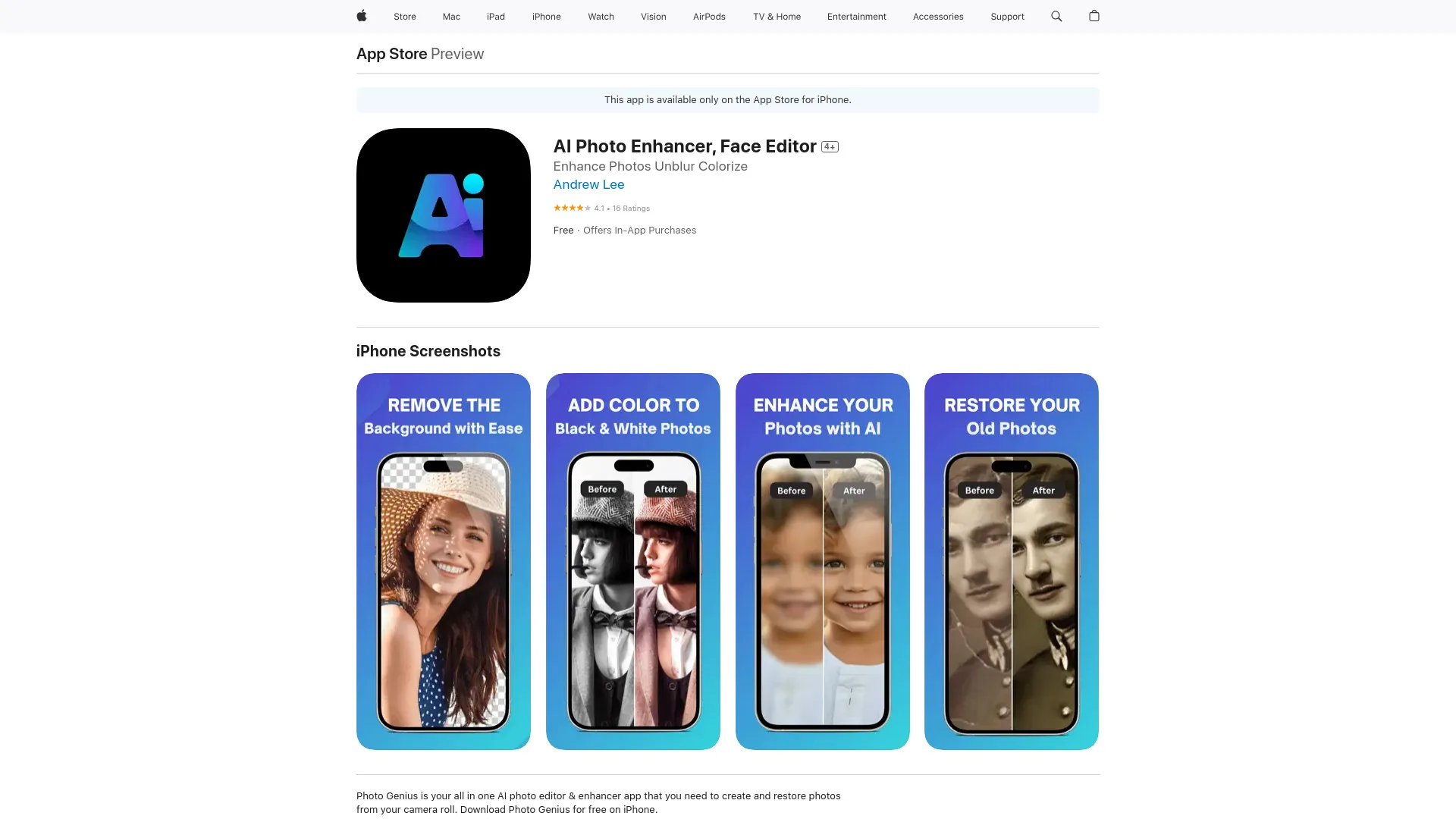 AI Photo Genius screenshot