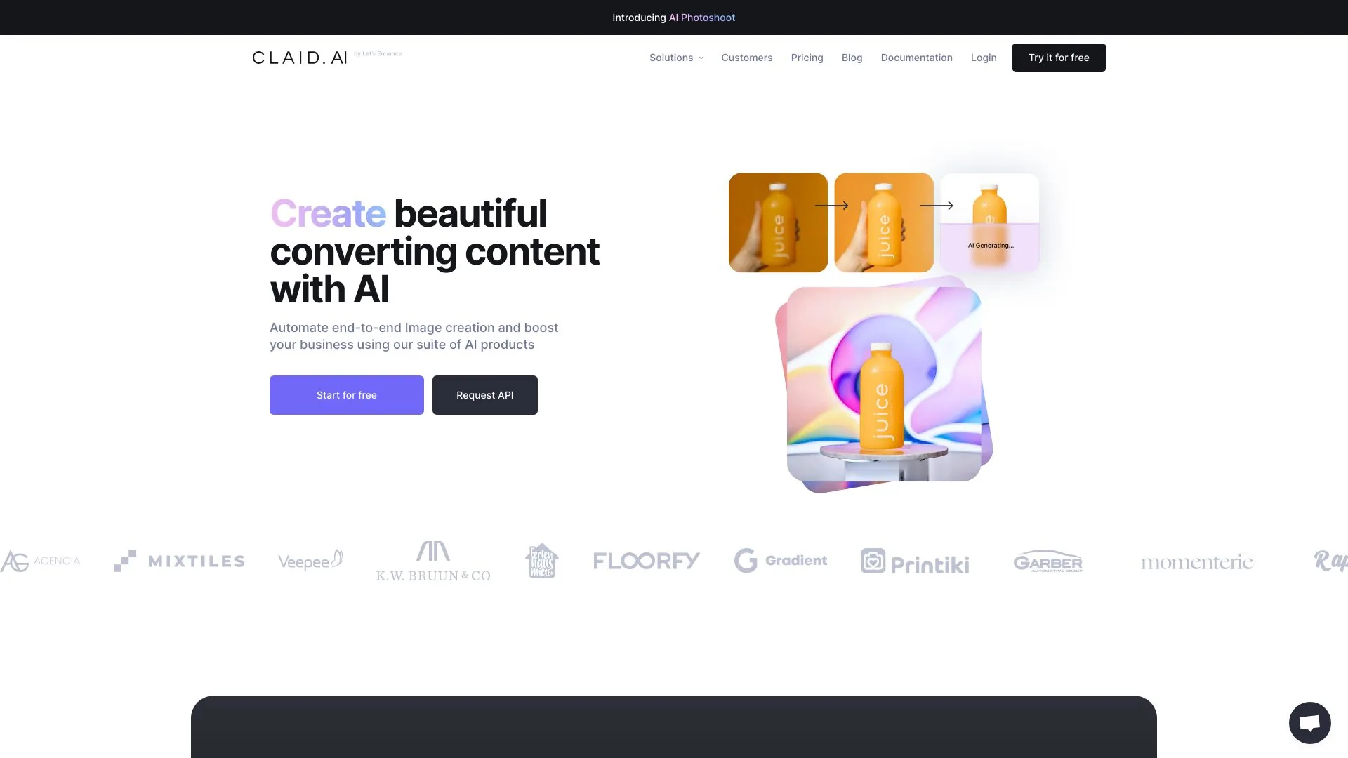 Claid screenshot