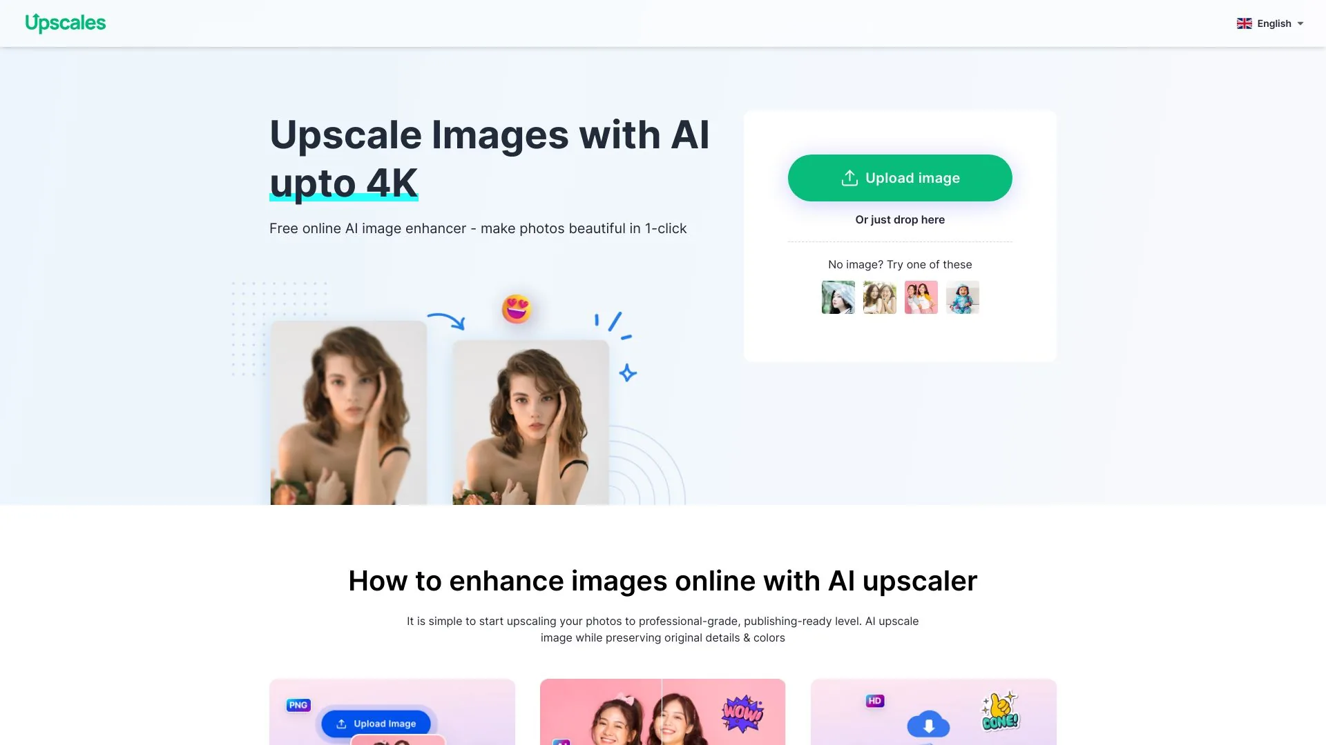 Upscales.ai screenshot