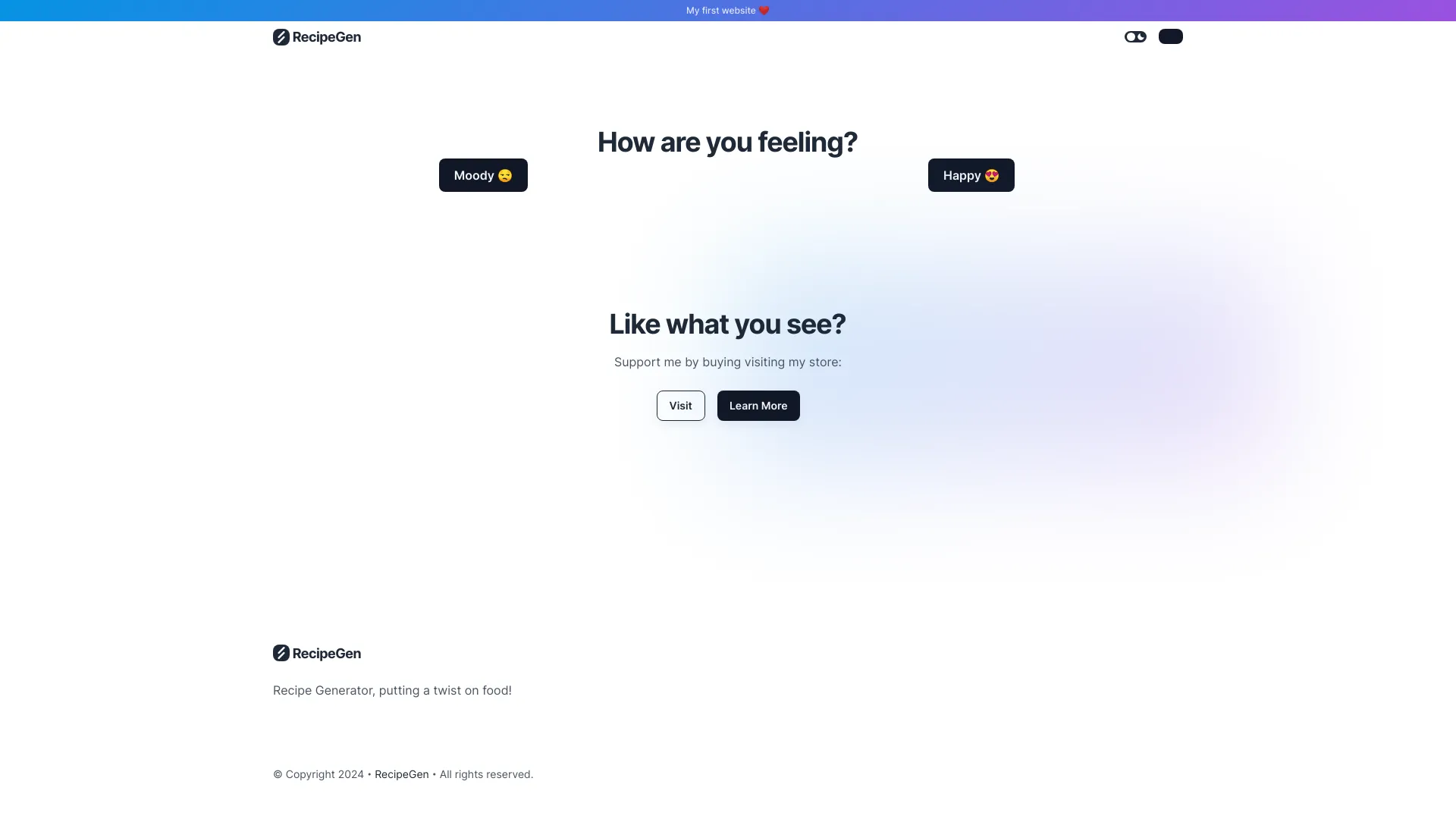RecipeGen screenshot