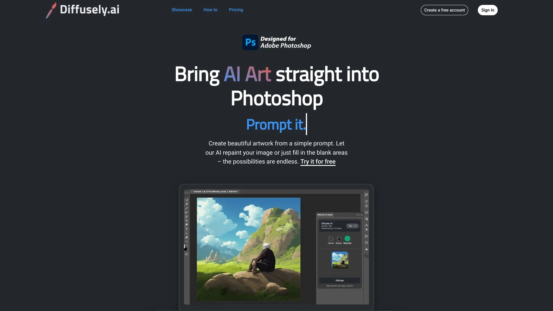 diffusely | AI Art Photoshop Plugin screenshot