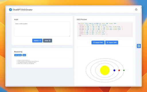 ChatGPT SVG Creator screenshot