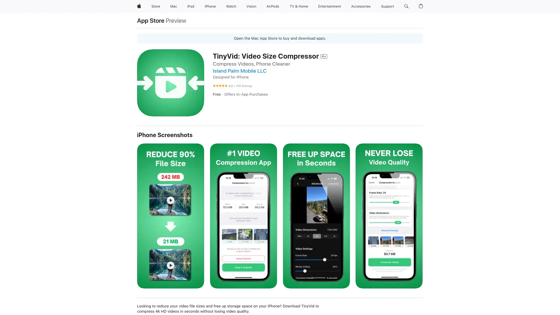 TinyVid screenshot