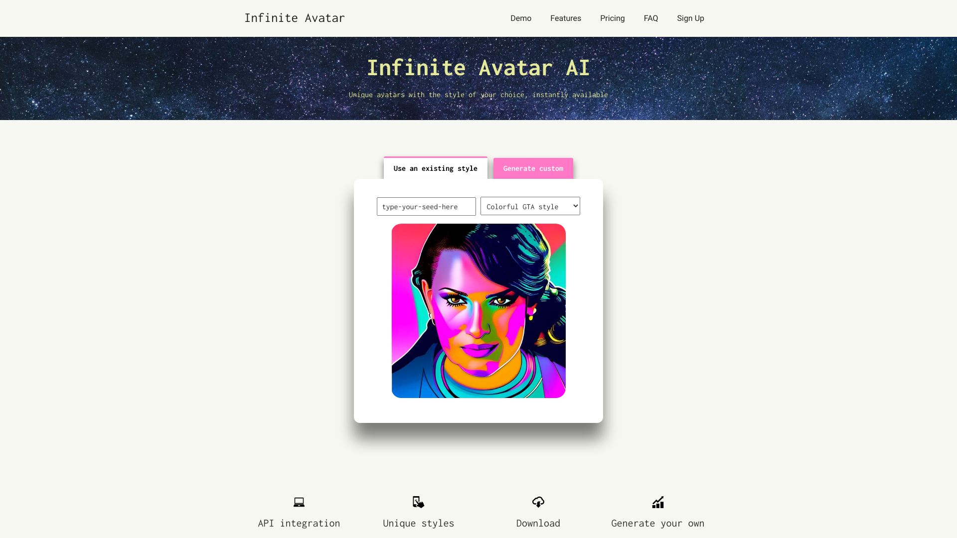 Infinite Avatar screenshot