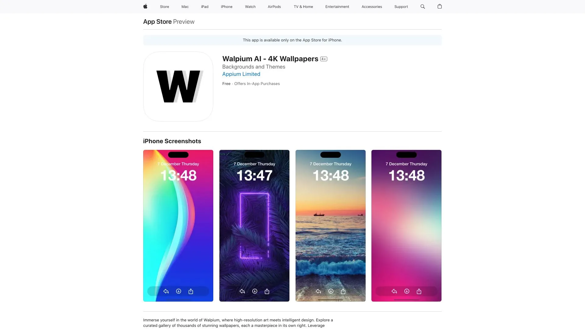 Walpium screenshot
