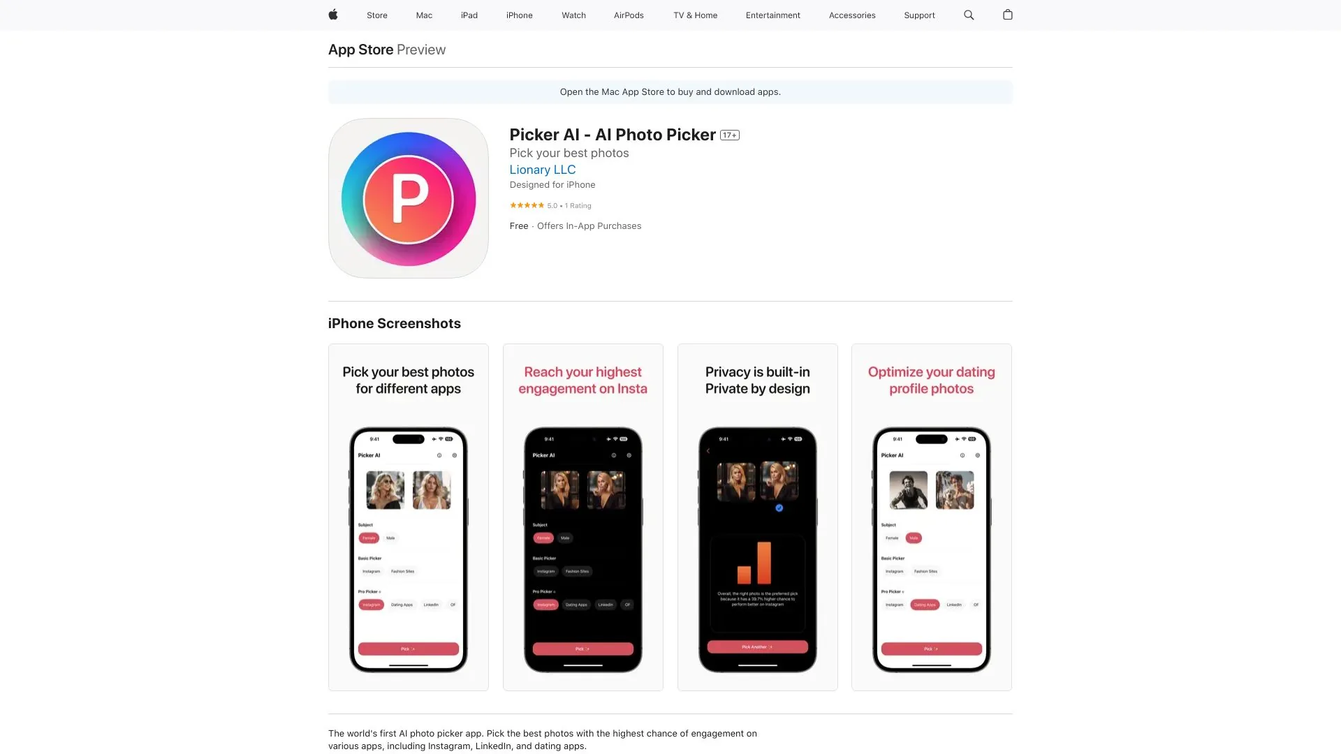 Picker AI screenshot
