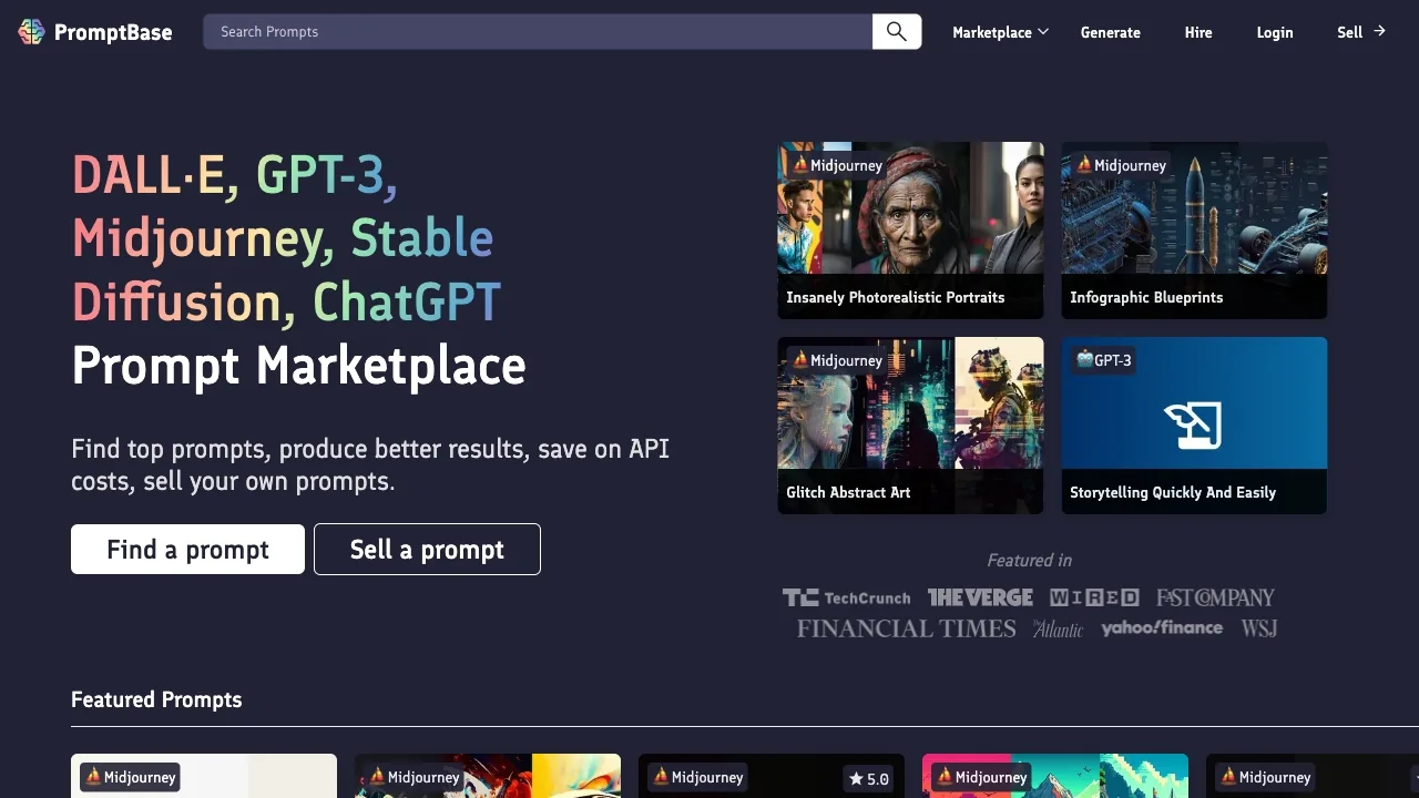 PromptBase screenshot