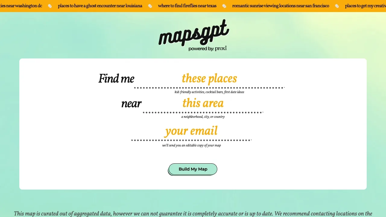 MapsGPT screenshot
