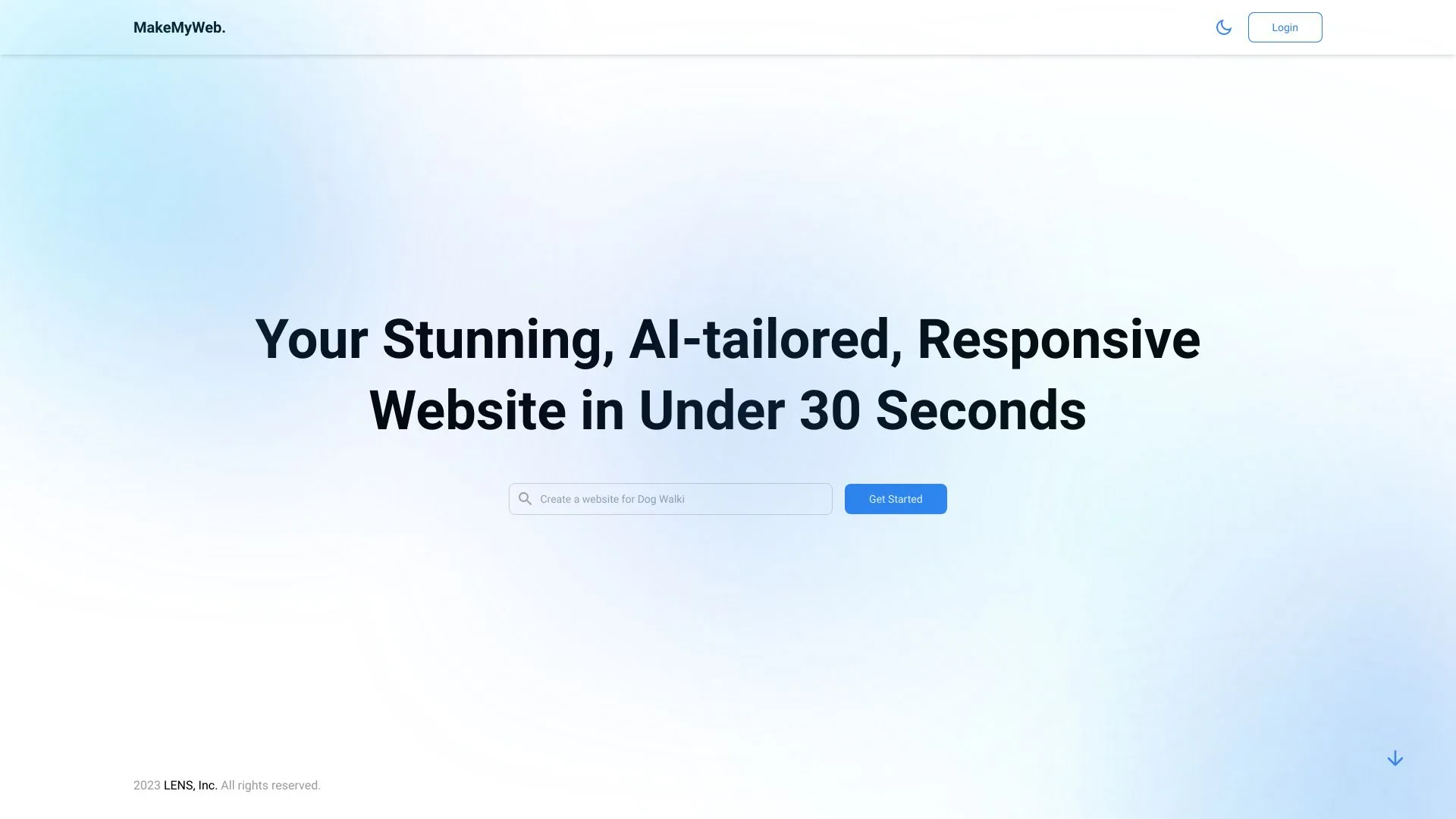 MakeMyWeb screenshot
