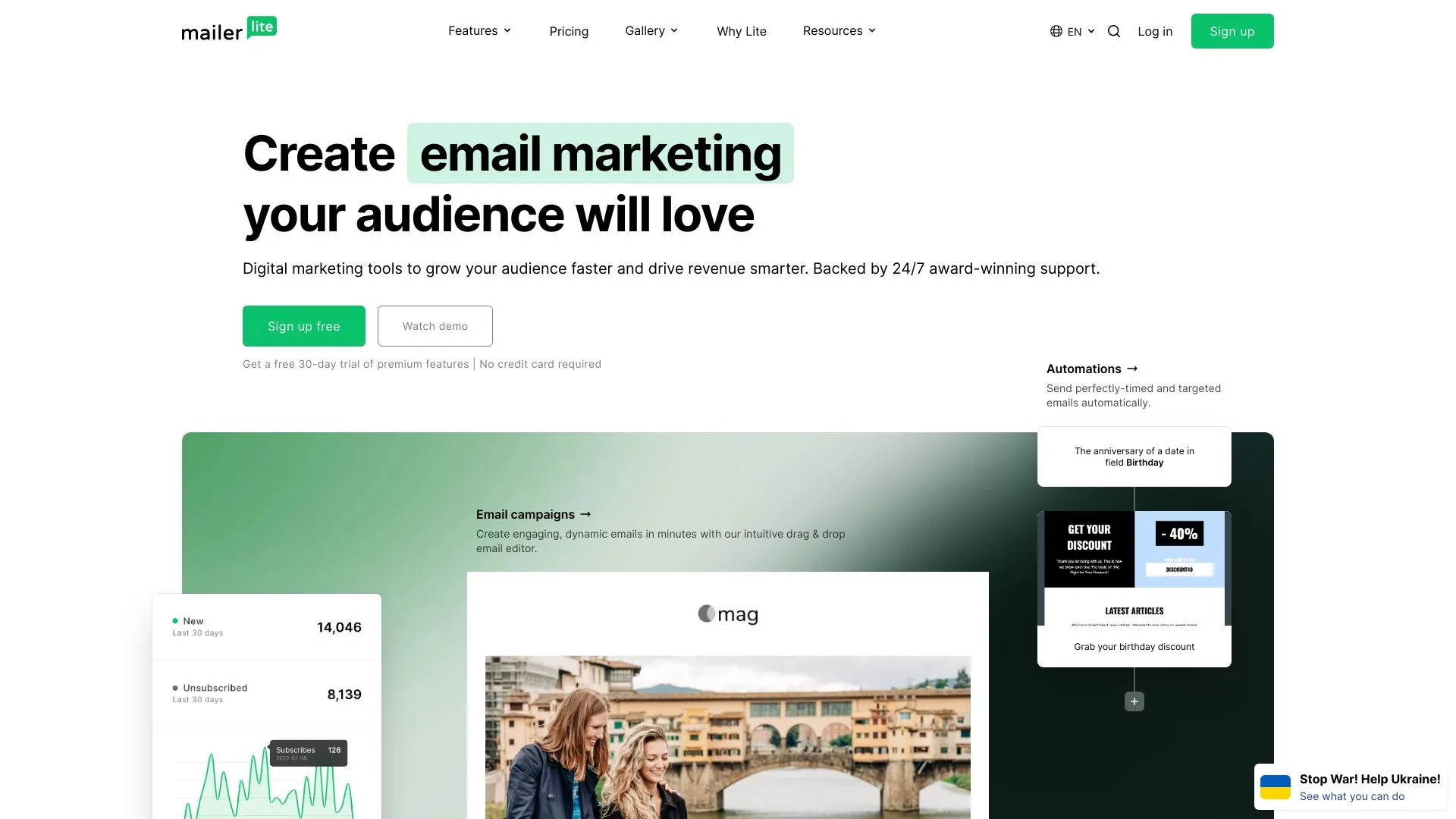 MailerLite screenshot