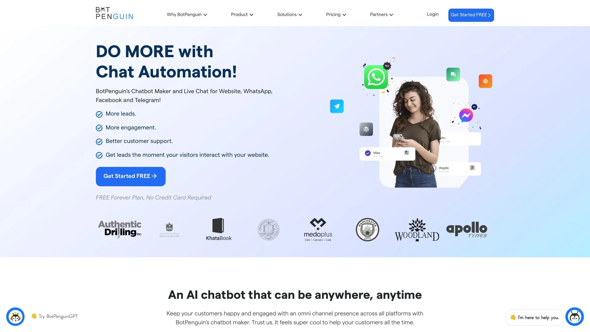 BotPenguin Chatbot screenshot
