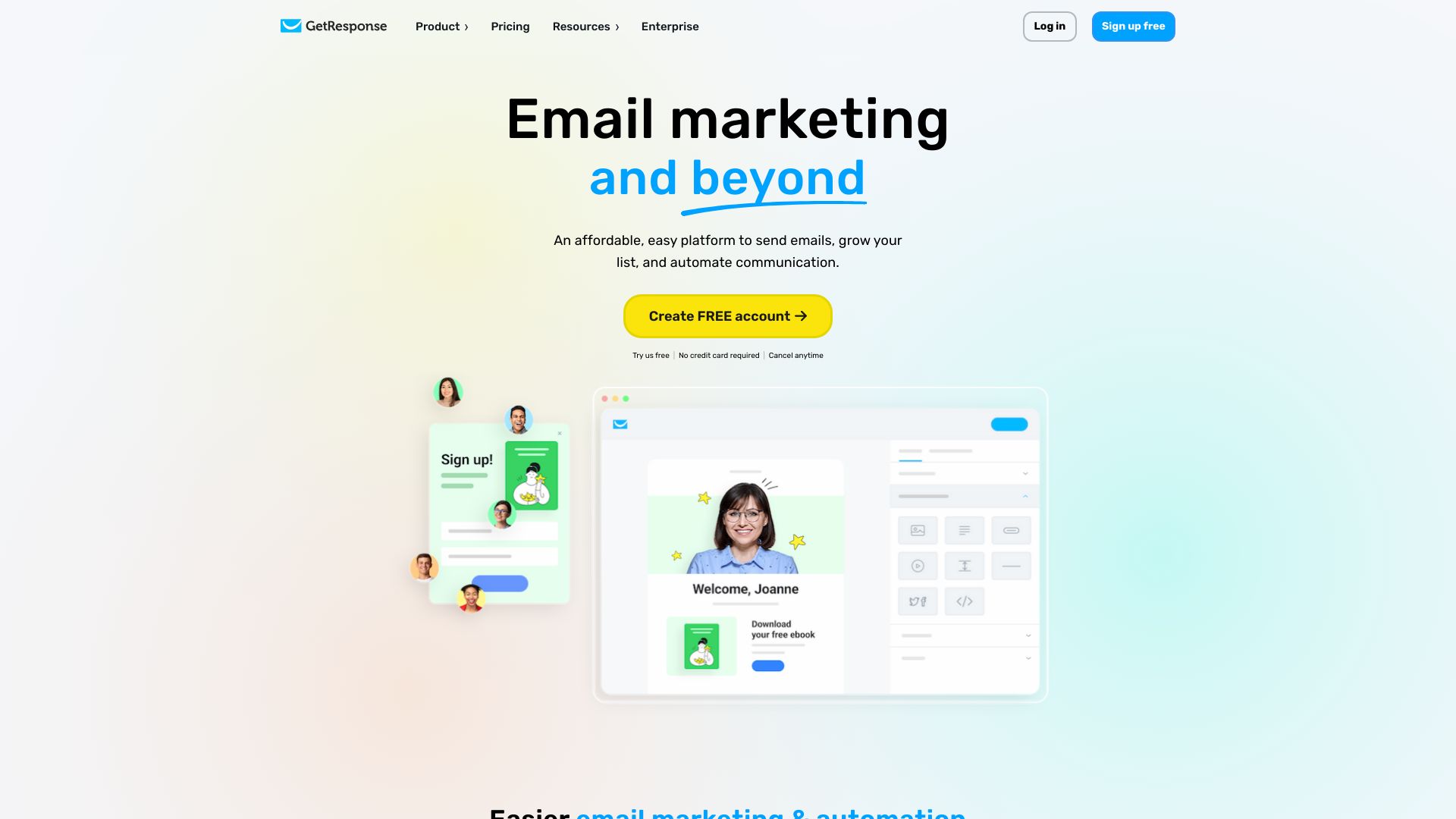 GetResponse screenshot