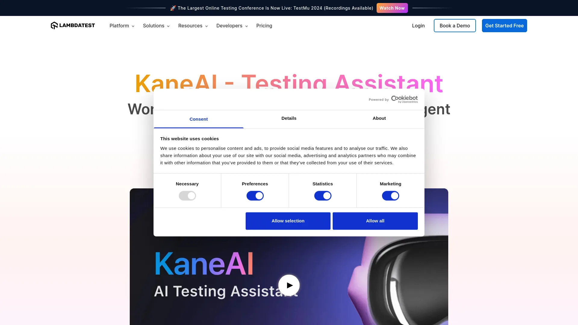 KaneAI screenshot