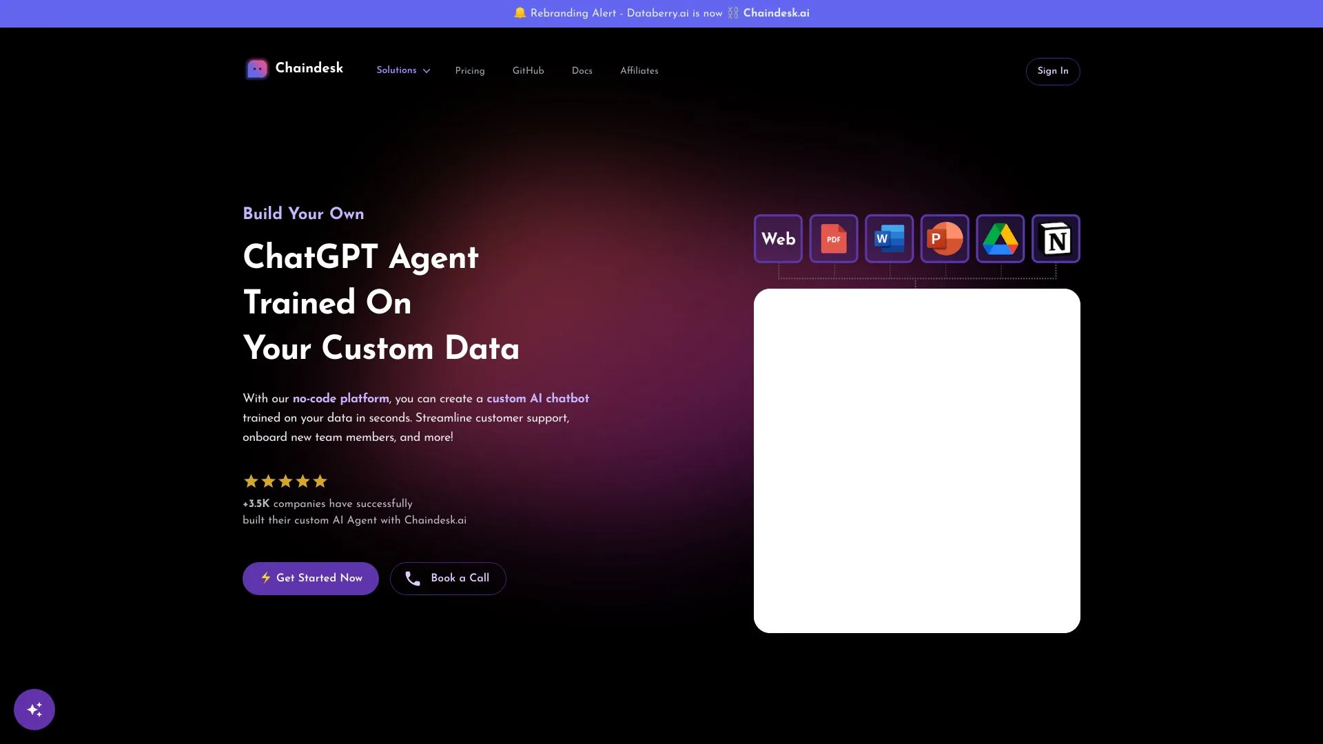 Chaindesk screenshot