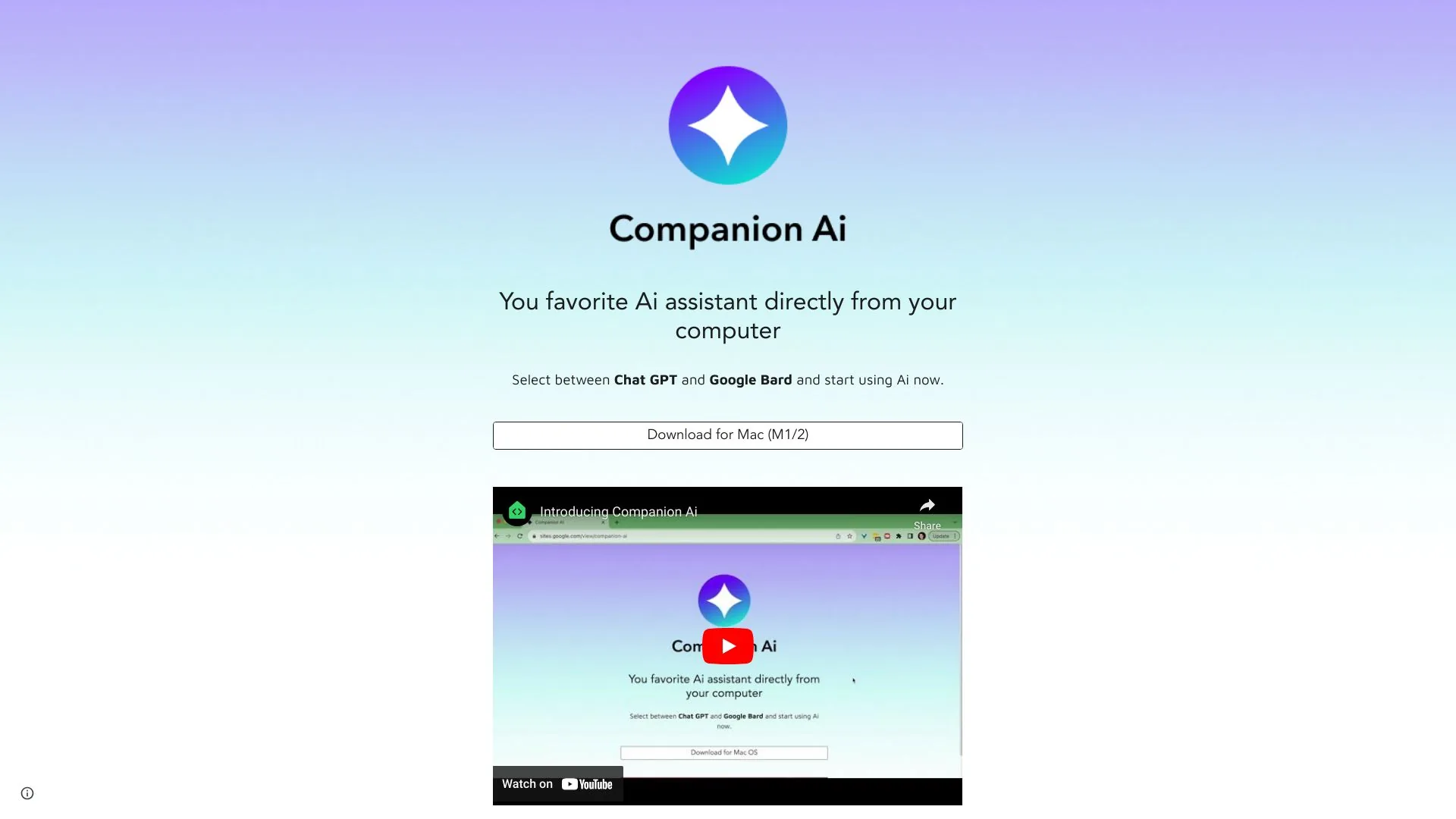Companion AI screenshot