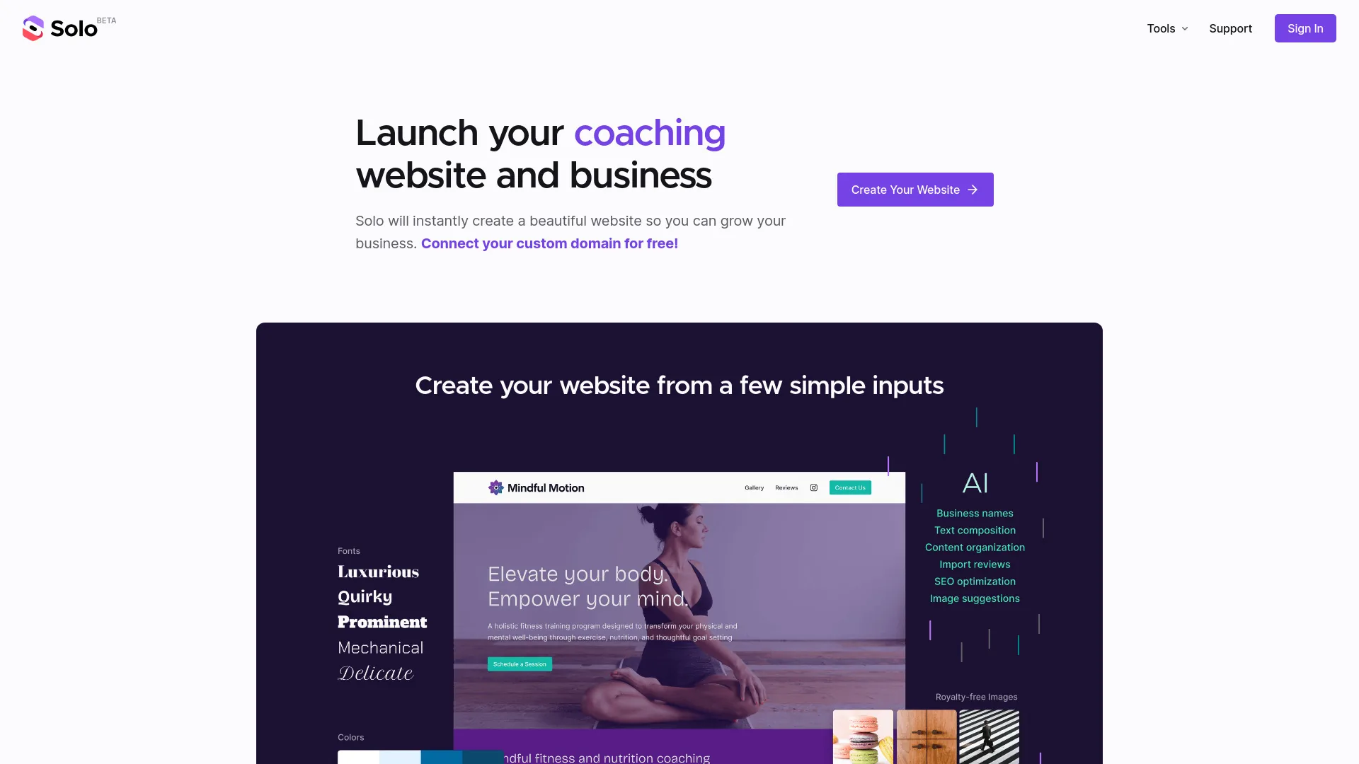 Solo - Free AI Website Creator screenshot