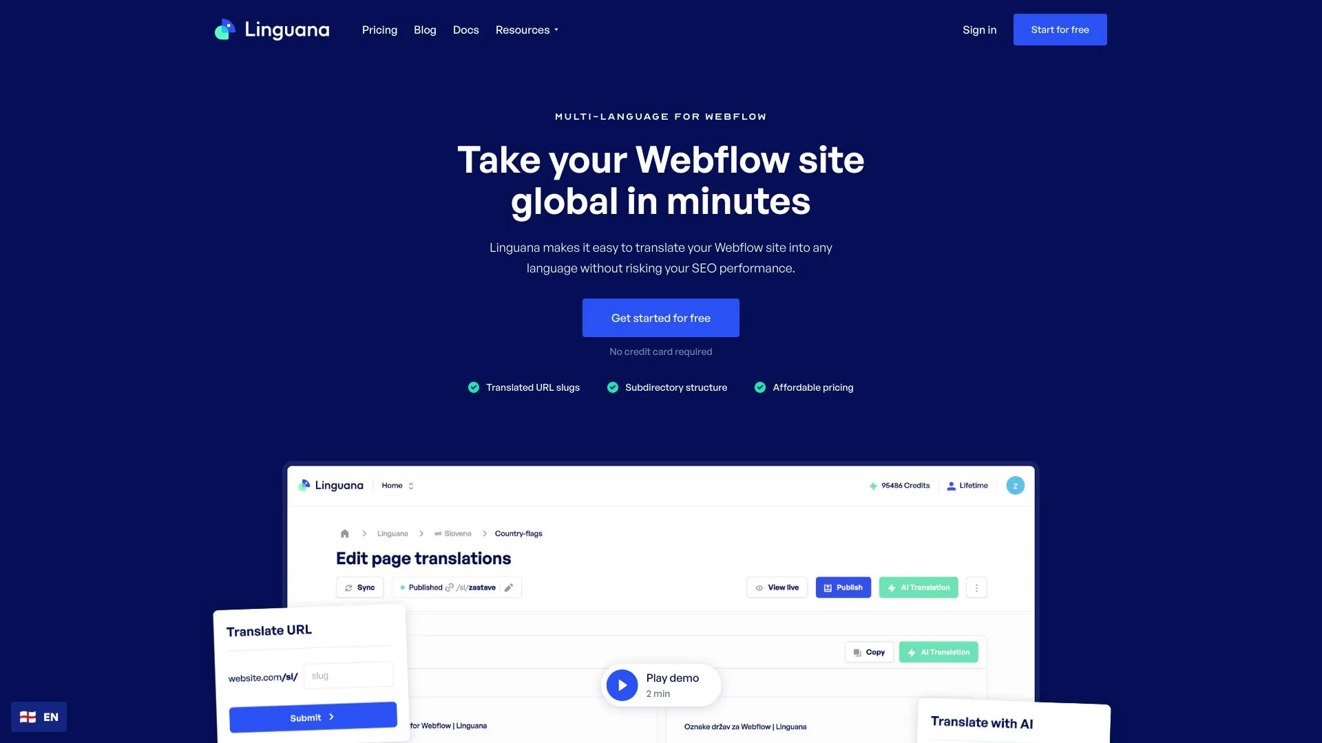 Linguana - Framer和Webflow的多语言翻译工具 screenshot