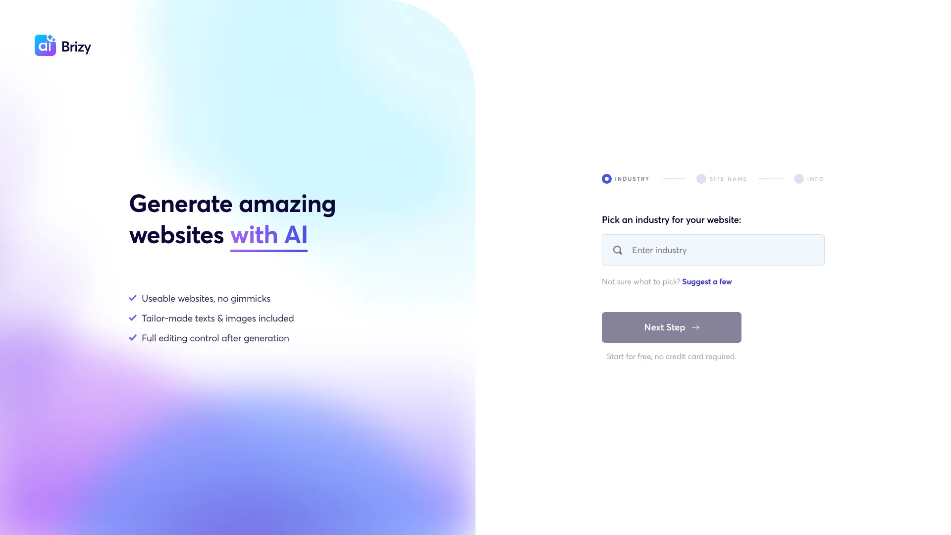 Brizy AI Builder screenshot