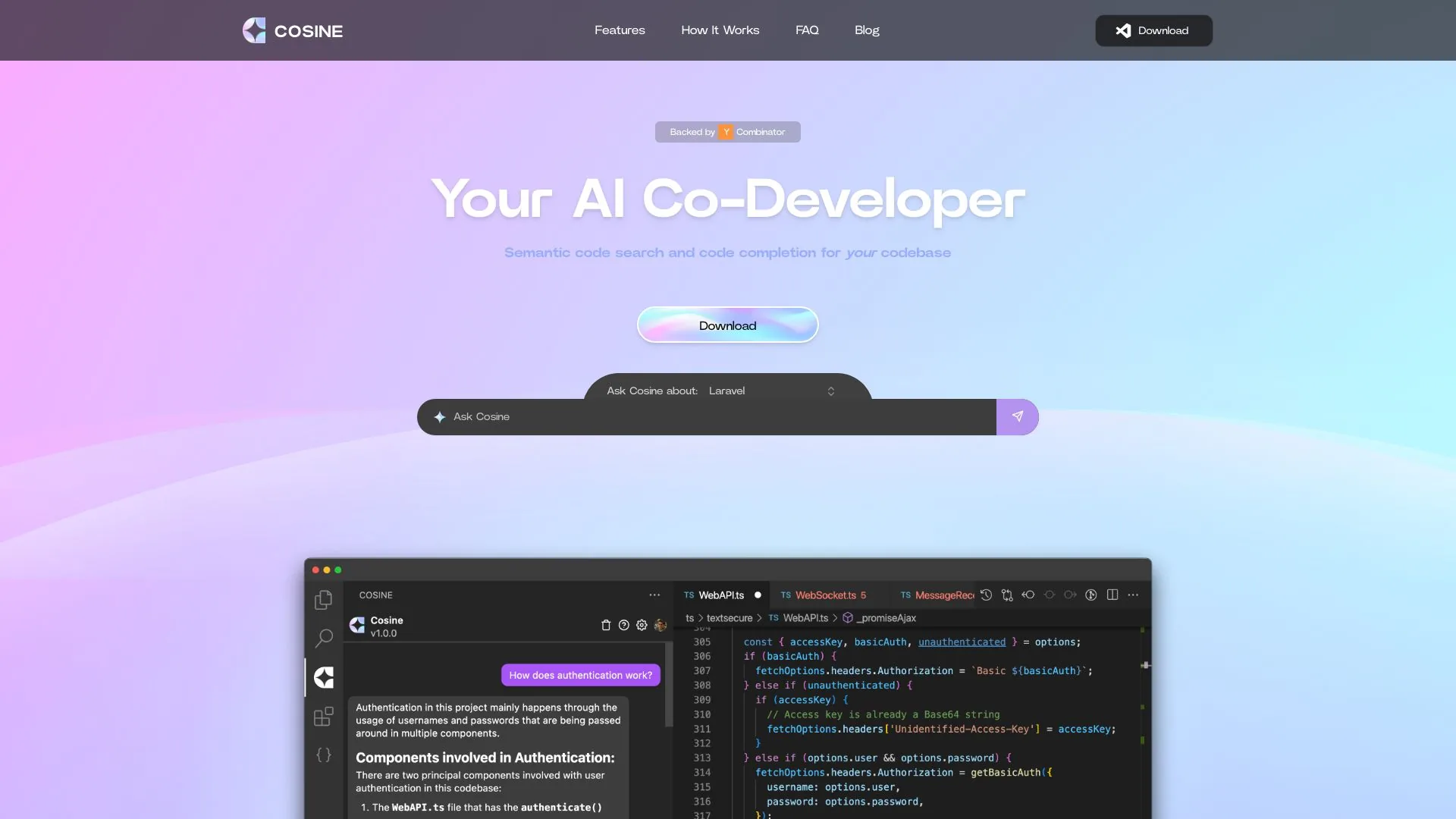 Cosine screenshot