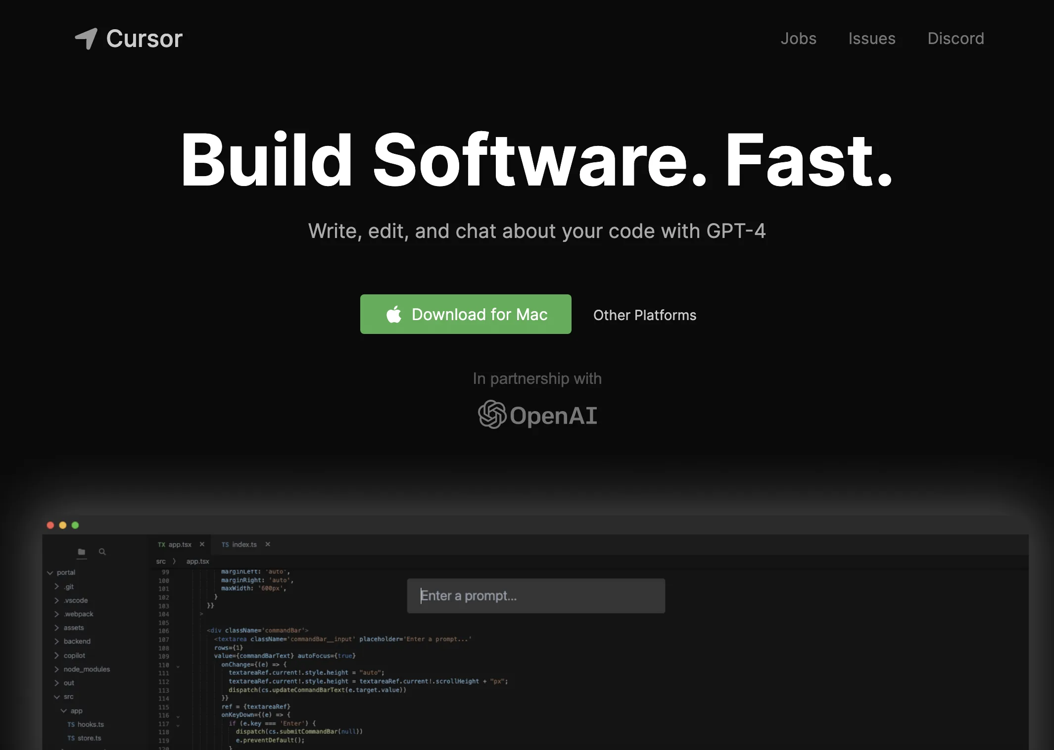 Cursor - The AI-first Code Editor screenshot