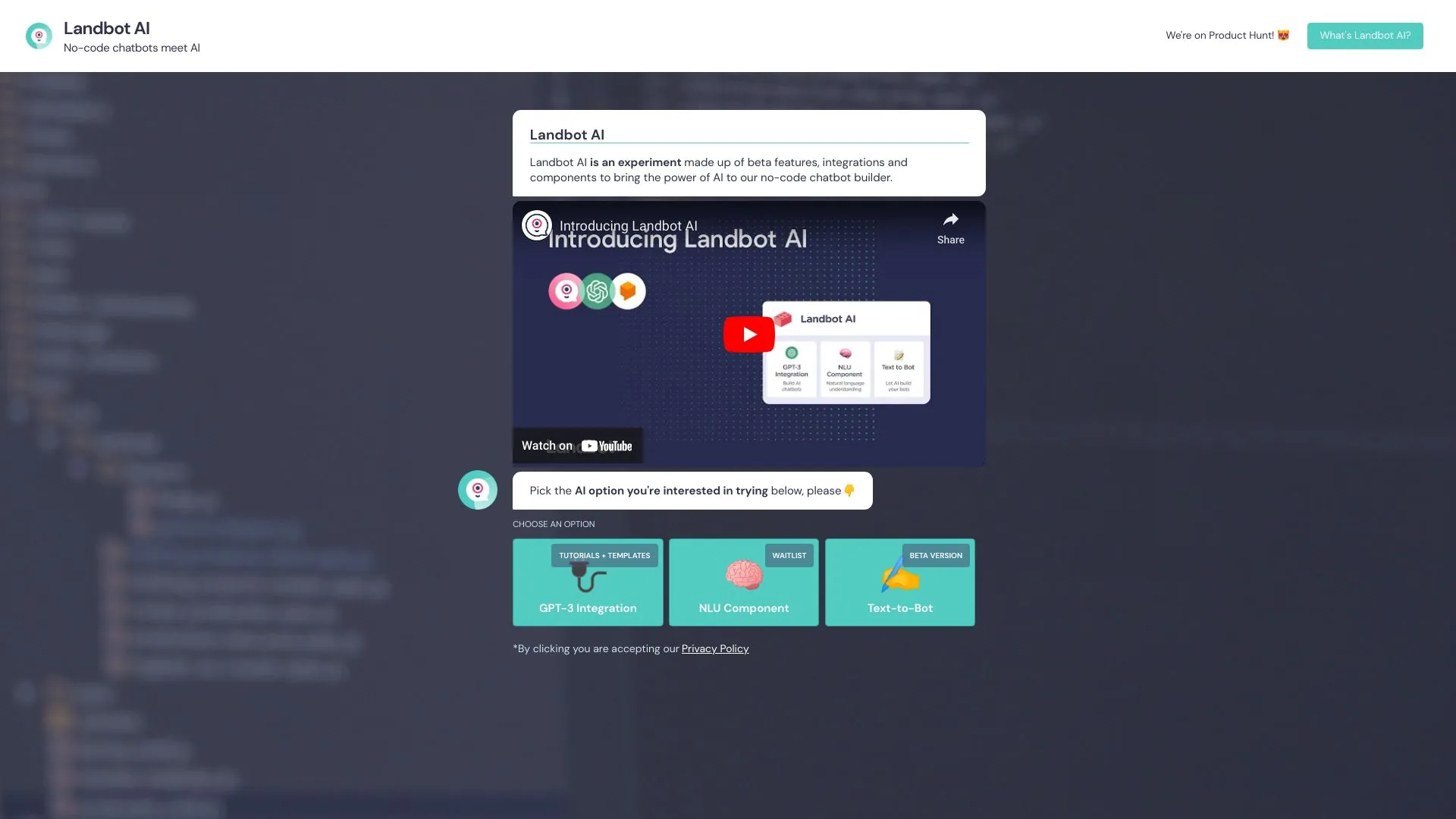 Landbot AI screenshot