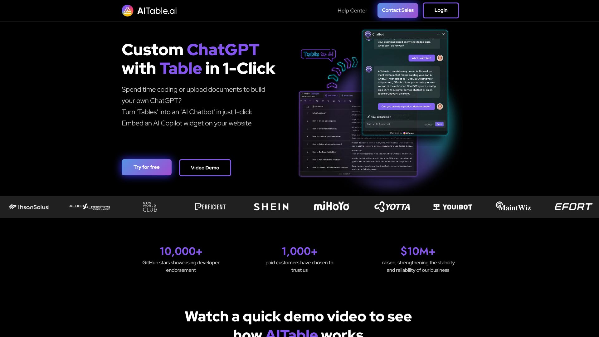 AlTable.ai screenshot