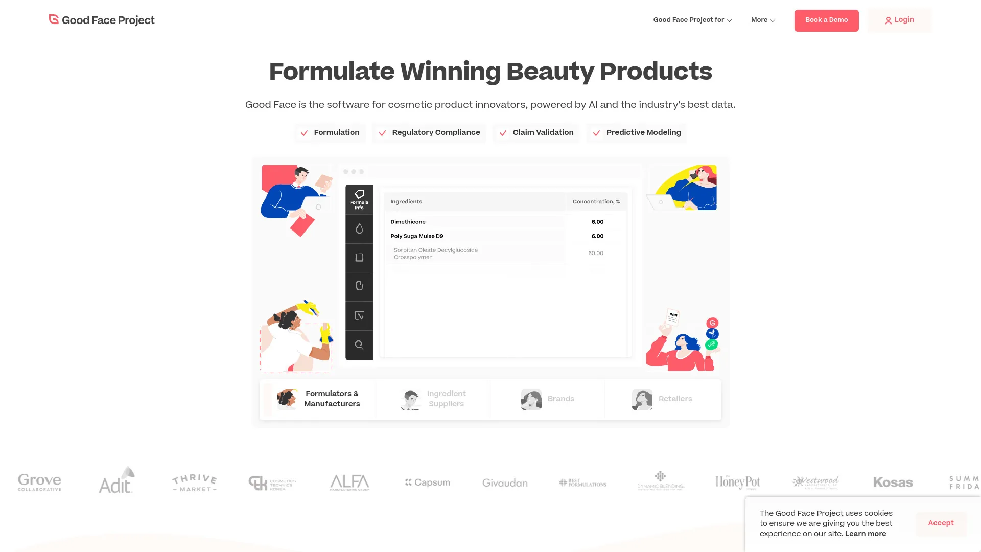 Good Face Regulatory and Formulation Software screenshot